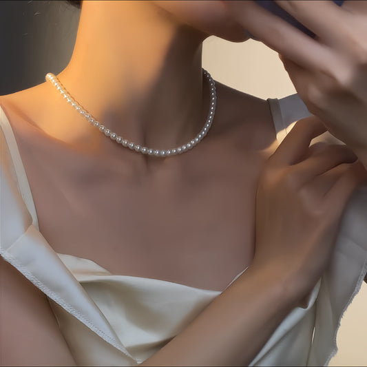 Luxury Light White Pearl Necklace
